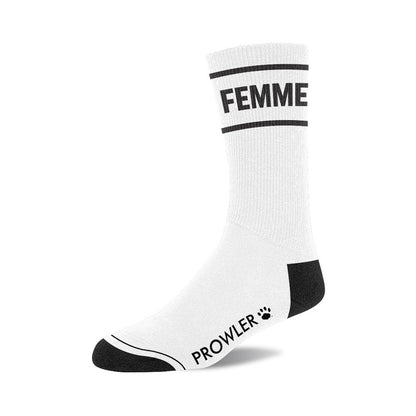 Prowler RED Femme Socks – Comfortable Everyday Wear – White and Black