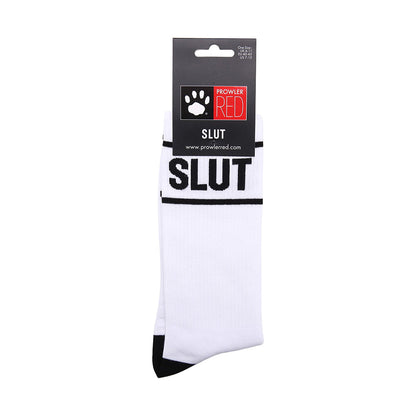Prowler RED Slut Socks – White – One Size