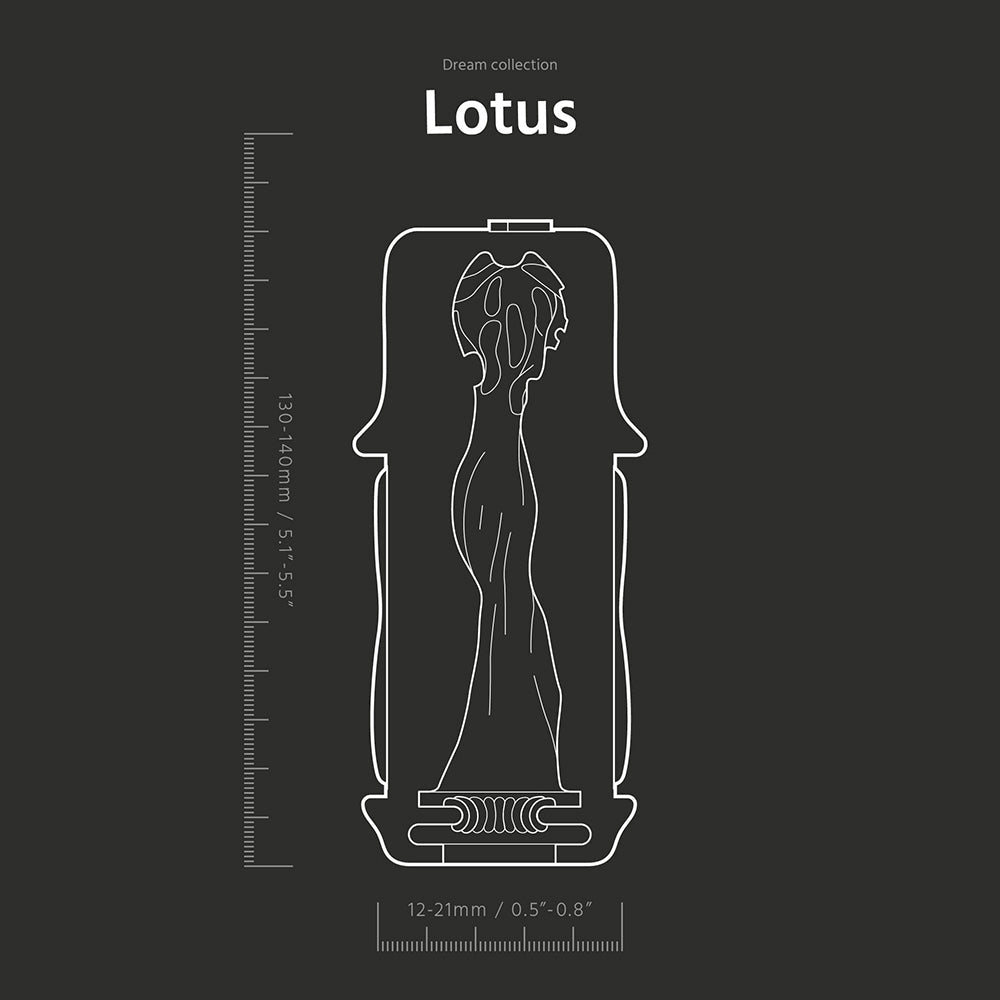 The Handy Dream Collection Lotus Sleeve – Clear Vaginal Sensation Sleeve