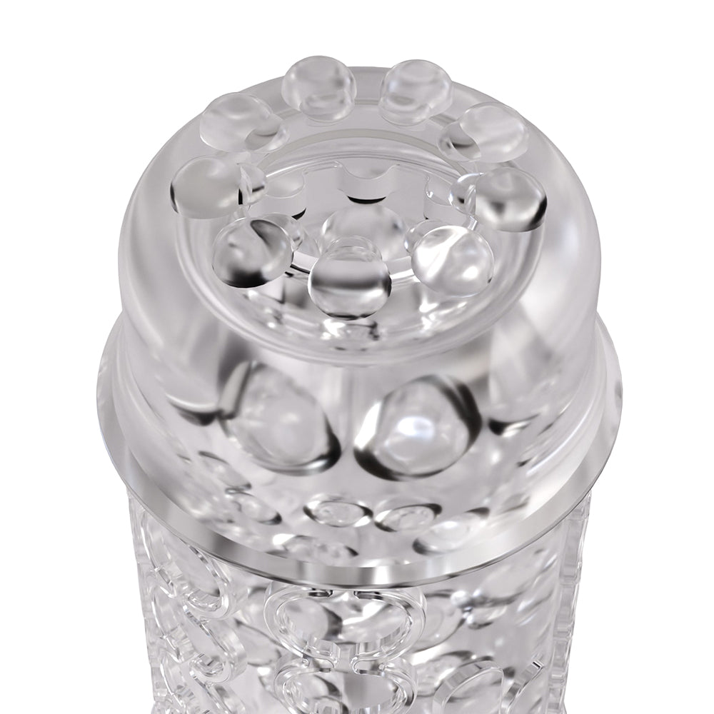 The Handy Mermaid Collection Pearl Sleeve – Clear, Open-Ended Stimulation Sleeve