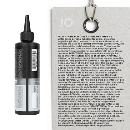 JO Stroker Lubricant 8 oz – Thick Water-Based Formula for Strokers and Toys