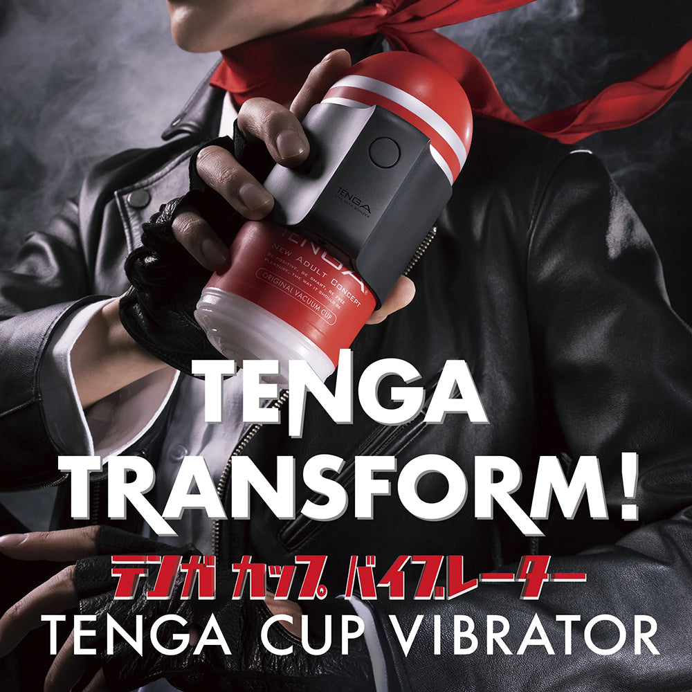 Tenga Cup Vibrator – 7 Vibration Modes – Black/Red