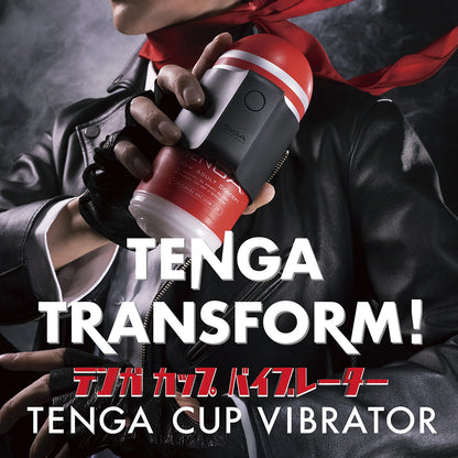 Tenga Cup Vibrator – 7 Vibration Modes – Black/Red