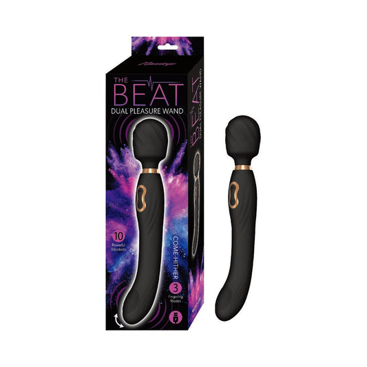 Nasstoys The Beat Dual Pleasure Wand – Black – USB Rechargeable with 10 Vibration Functions