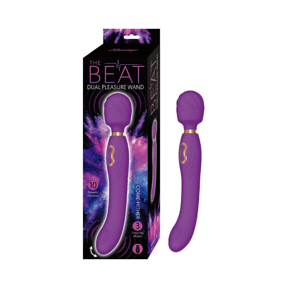 Nasstoys The Beat Dual Pleasure Wand - Purple - USB Rechargeable with 10 Vibration Functions