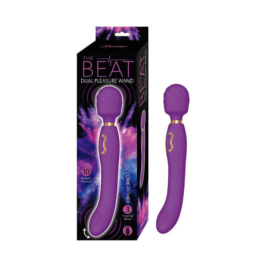 Nasstoys The Beat Dual Pleasure Wand - Purple - USB Rechargeable with 10 Vibration Functions