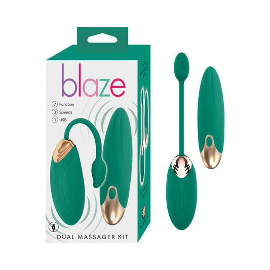 Nasstoys Blaze Dual Massager Kit – Green – 7 Vibration Functions