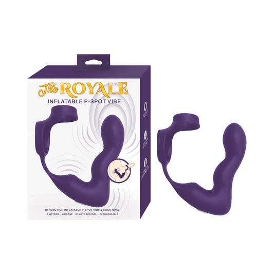 Nasstoys The Royale Inflatable P-Spot Vibe – Purple – Inflatable Vibrator with Remote Control