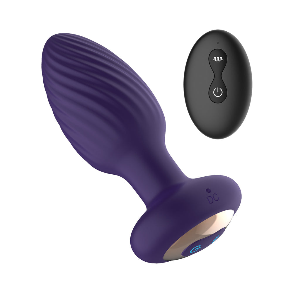 Nasstoys The Royale Rotating Anal Plug – Purple – USB Rechargeable with 7 Vibrations and 7 Rotating Modes