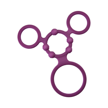Nasstoys Enhancer Quad Cock Ring Set – Red – 4 Stretchy Rings