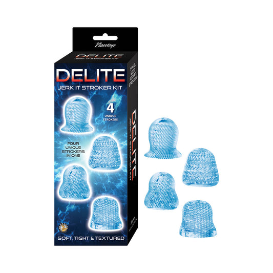 Nasstoys Delite Jerk It Stroker Kit – Blue – 4 Unique Textured Strokers