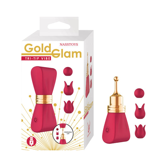 Nasstoys Blaze Pinpoint Massager Kit – Red – USB Rechargeable with 10 Vibration Functions