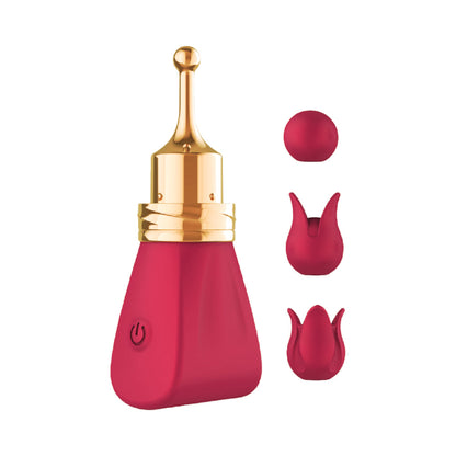 Nasstoys Blaze Pinpoint Massager Kit – Red – USB Rechargeable with 10 Vibration Functions