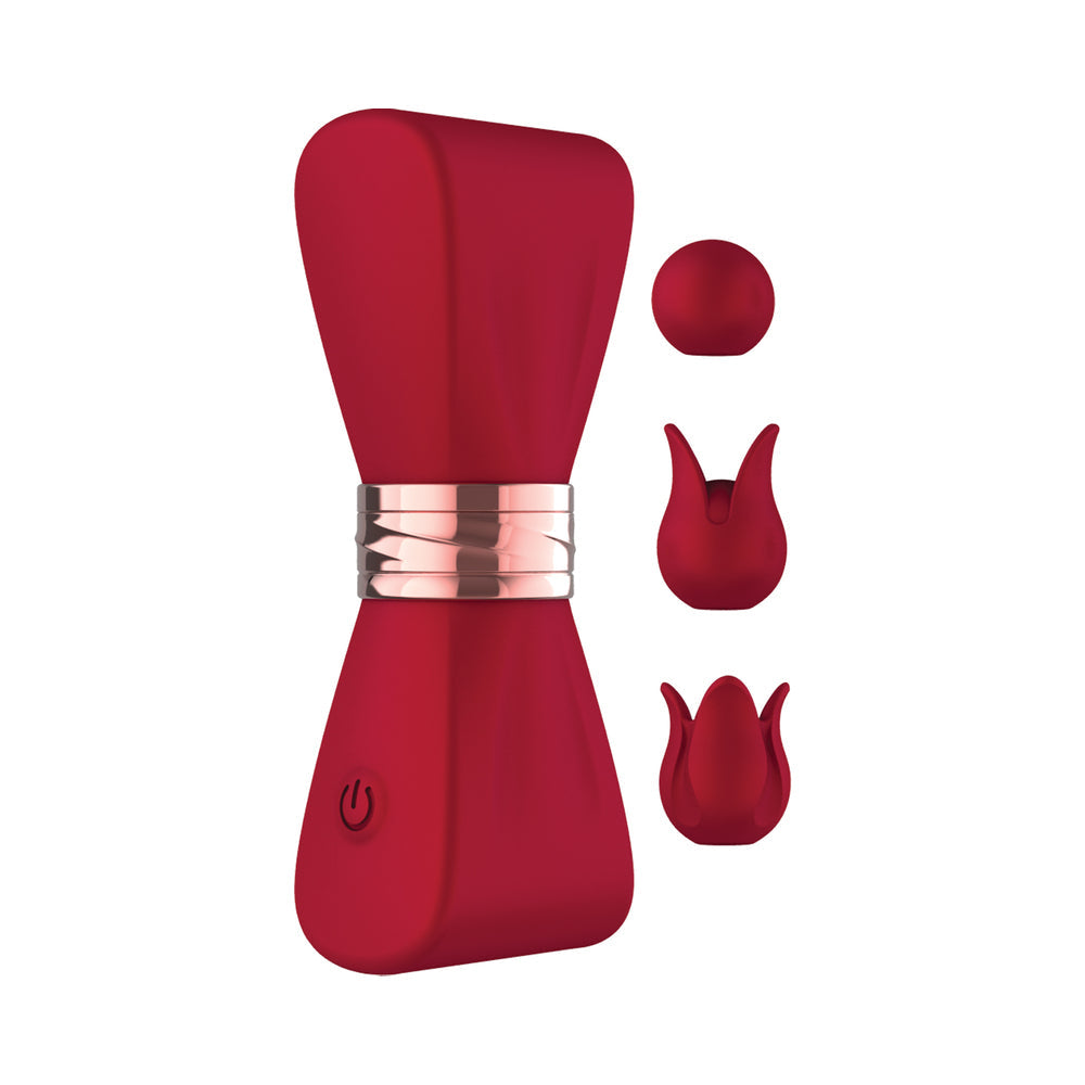 Nasstoys Blaze Pinpoint Massager Kit – Red – USB Rechargeable with 10 Vibration Functions