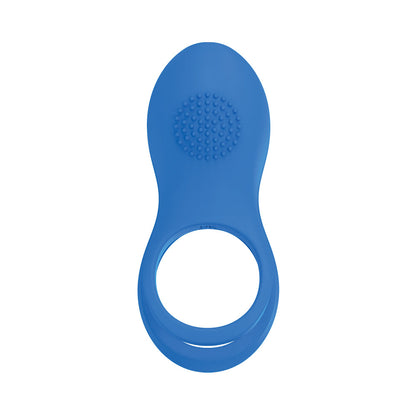 Nasstoys Gold Glam Cock Ring – Blue – Dual Ring Design with 10 Vibrating Functions
