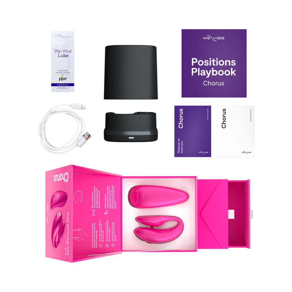 We-Vibe Chorus Couples Vibrator with Adjustable Fit and Touch-Sensitive Controls - Cosmic Pink