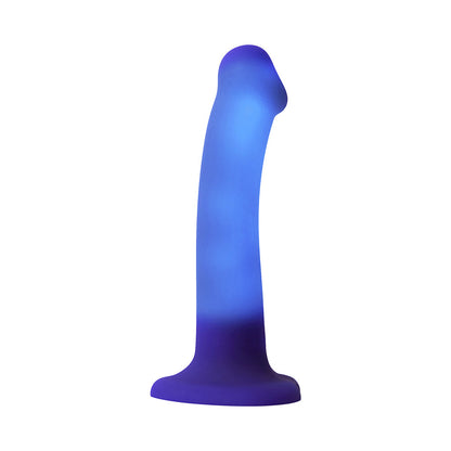 Strap-On-Me Glow-LED Dildo – Semi-Realistic Design – Blue