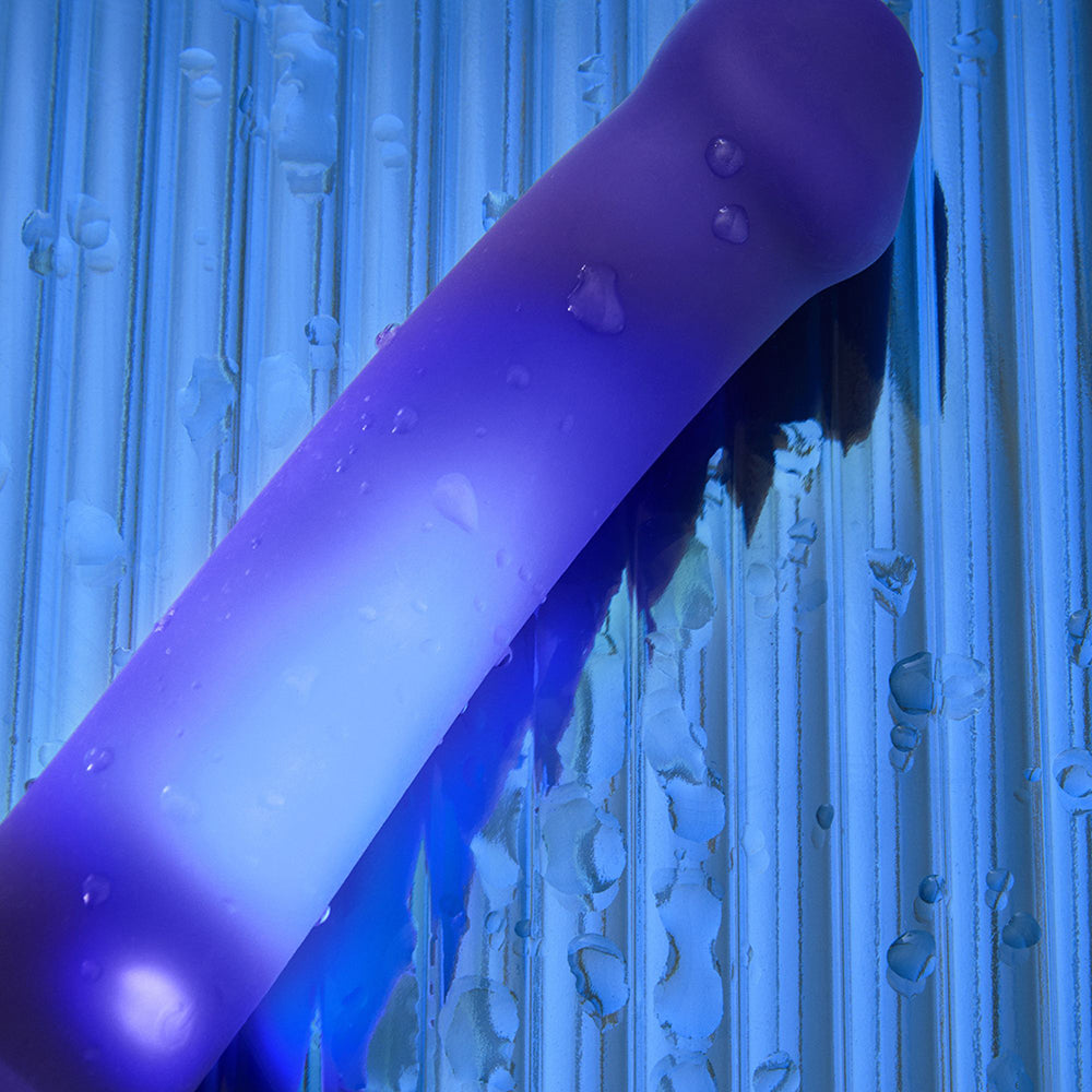 Strap-On-Me Glow-LED Dildo – Semi-Realistic Design – Blue