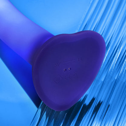 Strap-On-Me Glow-LED Dildo – Semi-Realistic Design – Blue