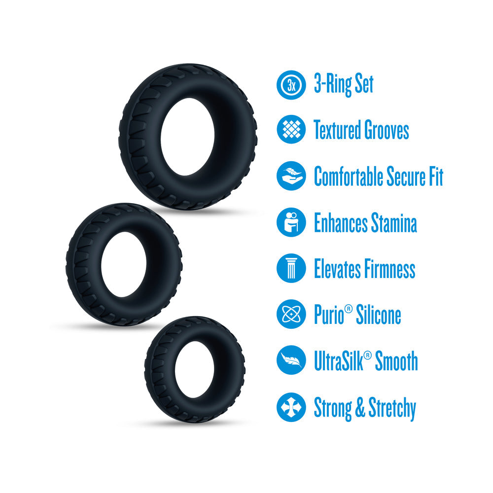 Blush Performance Plus Drift 3-Ring Set for Stamina Support – Black