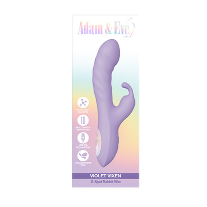 Adam & Eve Violet Vixen G-Spot Rabbit Vibe – Light Purple – 10 Vibration Patterns