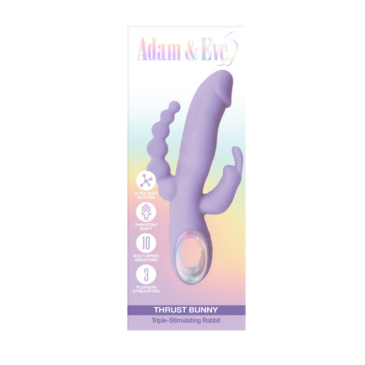 Adam & Eve Thrust Bunny Triple-Stimulating Rabbit - Light Purple