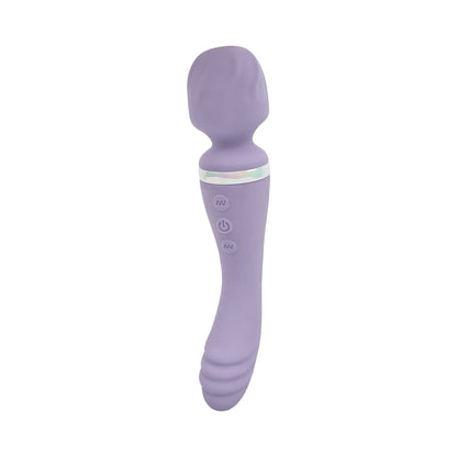 Adam & Eve Wand & Done Silicone Rechargeable Wand with Dual Sensations - Light Purple
