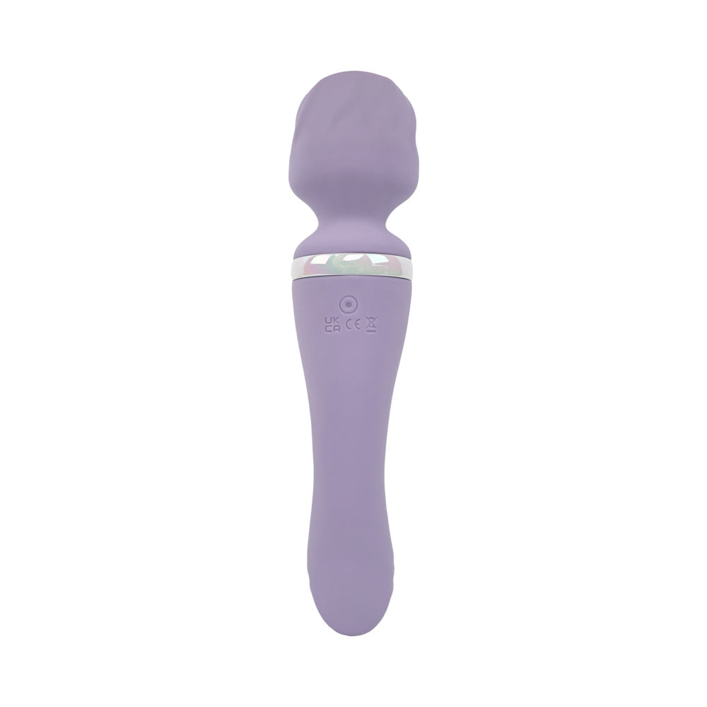 Adam & Eve Wand & Done Silicone Rechargeable Wand with Dual Sensations - Light Purple