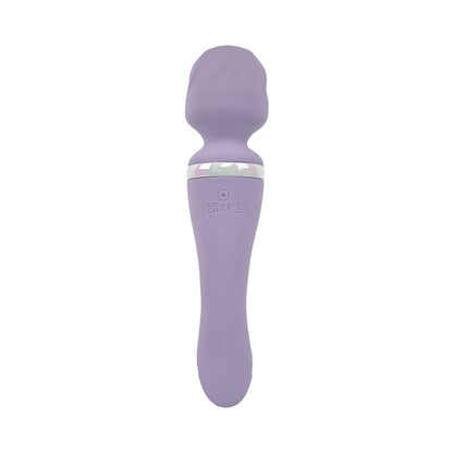 Adam & Eve Wand & Done Silicone Rechargeable Wand with Dual Sensations - Light Purple