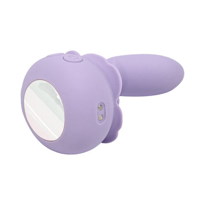 Adam & Eve Lilac Licks Silicone Dual Stimulation Device with 10 Vibration Modes - Light Purple