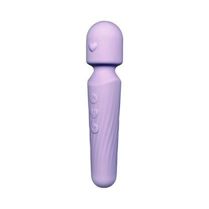 Adam & Eve Lilac Love Wand – Silicone Massager with 10 Vibration Modes – Light Purple