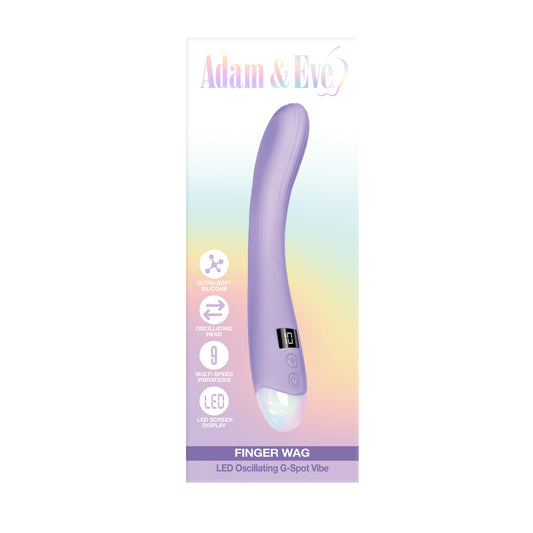 Adam & Eve Finger Wag G-Spot Vibrator with 9 Oscillation Modes – Light Purple