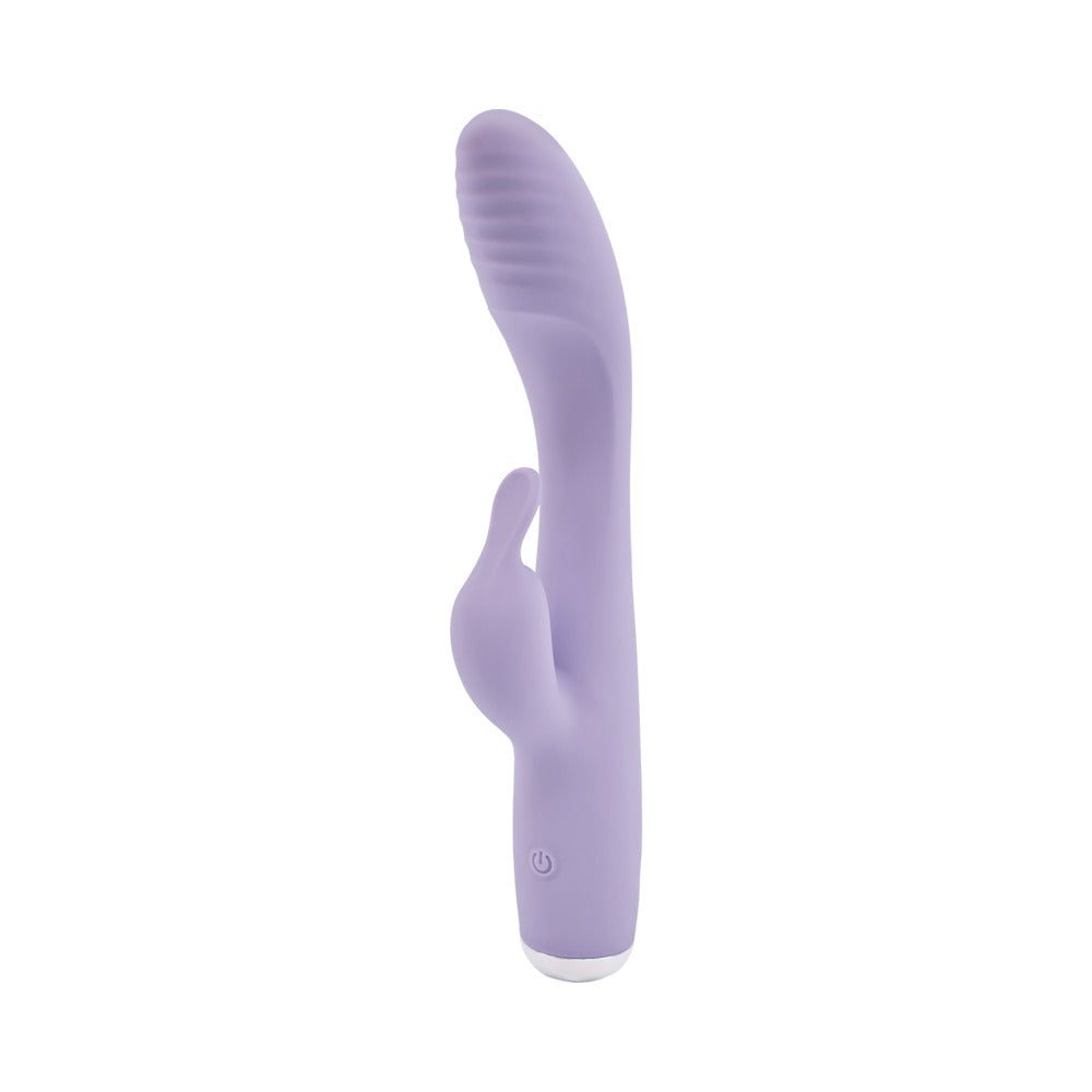 Adam & Eve Slim Lady Rabbit – Light Purple Silicone Vibrator with Dual Motors