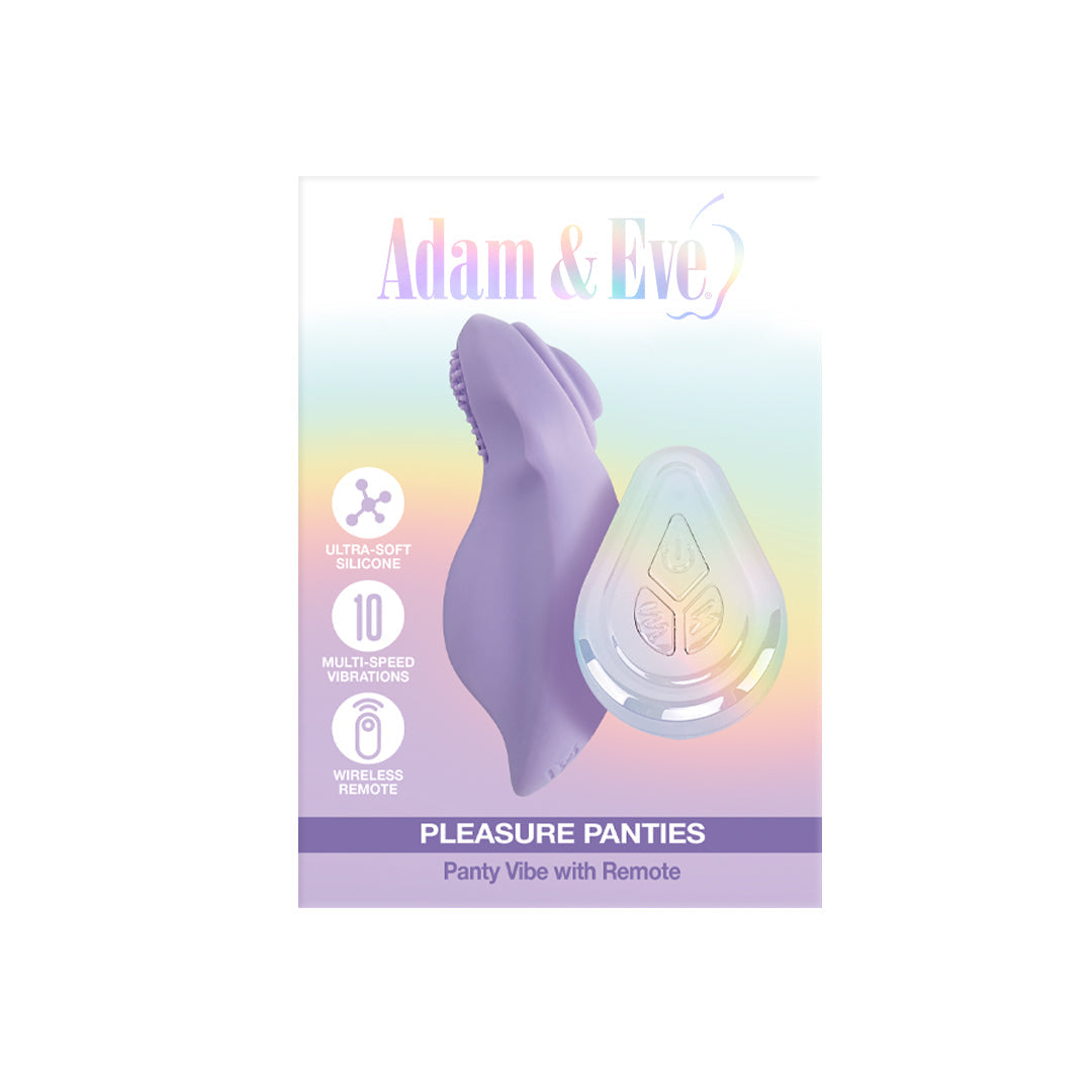 Adam & Eve Pleasure Panties - Silicone Clitoral Teaser with Wireless Remote - Light Purple