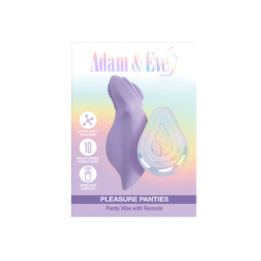 Adam & Eve Pleasure Panties - Silicone Clitoral Teaser with Wireless Remote - Light Purple