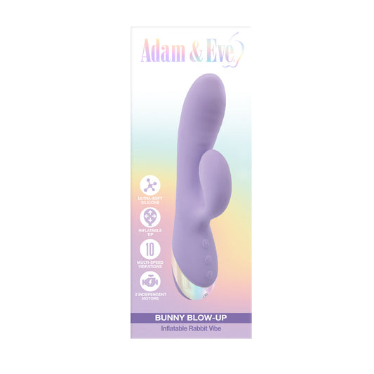 Adam & Eve Bunny Blow Up Inflatable Vibrator – Light Purple