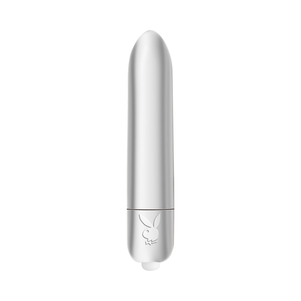 Playboy Pleasures 70th Anniversary Bullet Vibrator – Silver