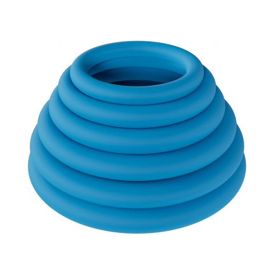 LEVELZ Classic Silicone Cock Ring Set of 6 - Teal