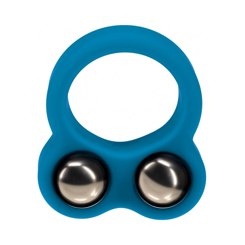 LEVELZ Double Weighted Ball Cock Ring – Teal