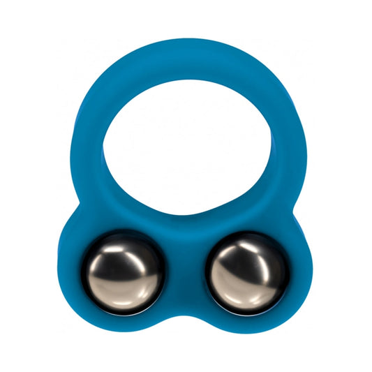 LEVELZ Double Weighted Ball Cock Ring – Teal