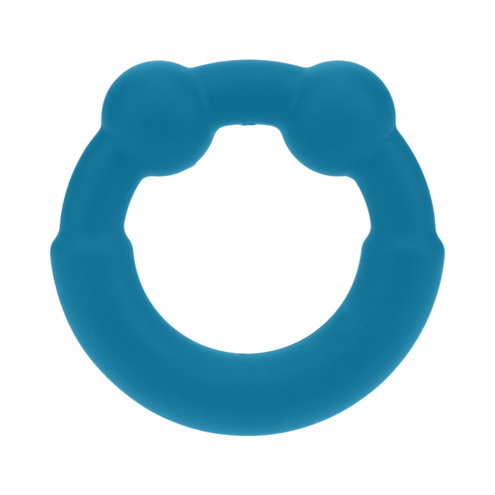 LEVELZ Metal & Silicone Cock Ring – Teal