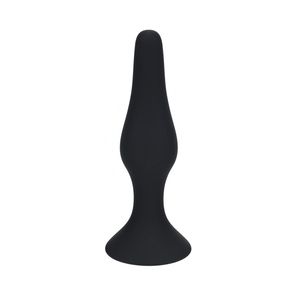 LEVELZ Slim Silicone Anal Plug Large - Tapered Design - Black
