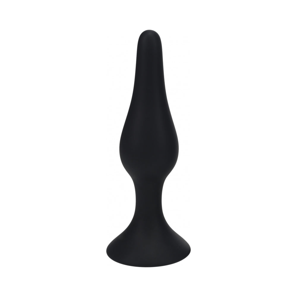 LEVELZ Slim Silicone Anal Plug XLarge - Black - Tapered Design for Comfortable Insertion