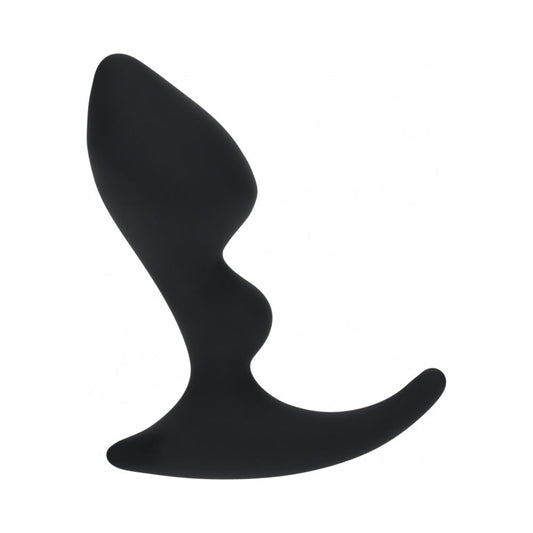 LEVELZ Double Ripple Silicone Prostate Massager – Black