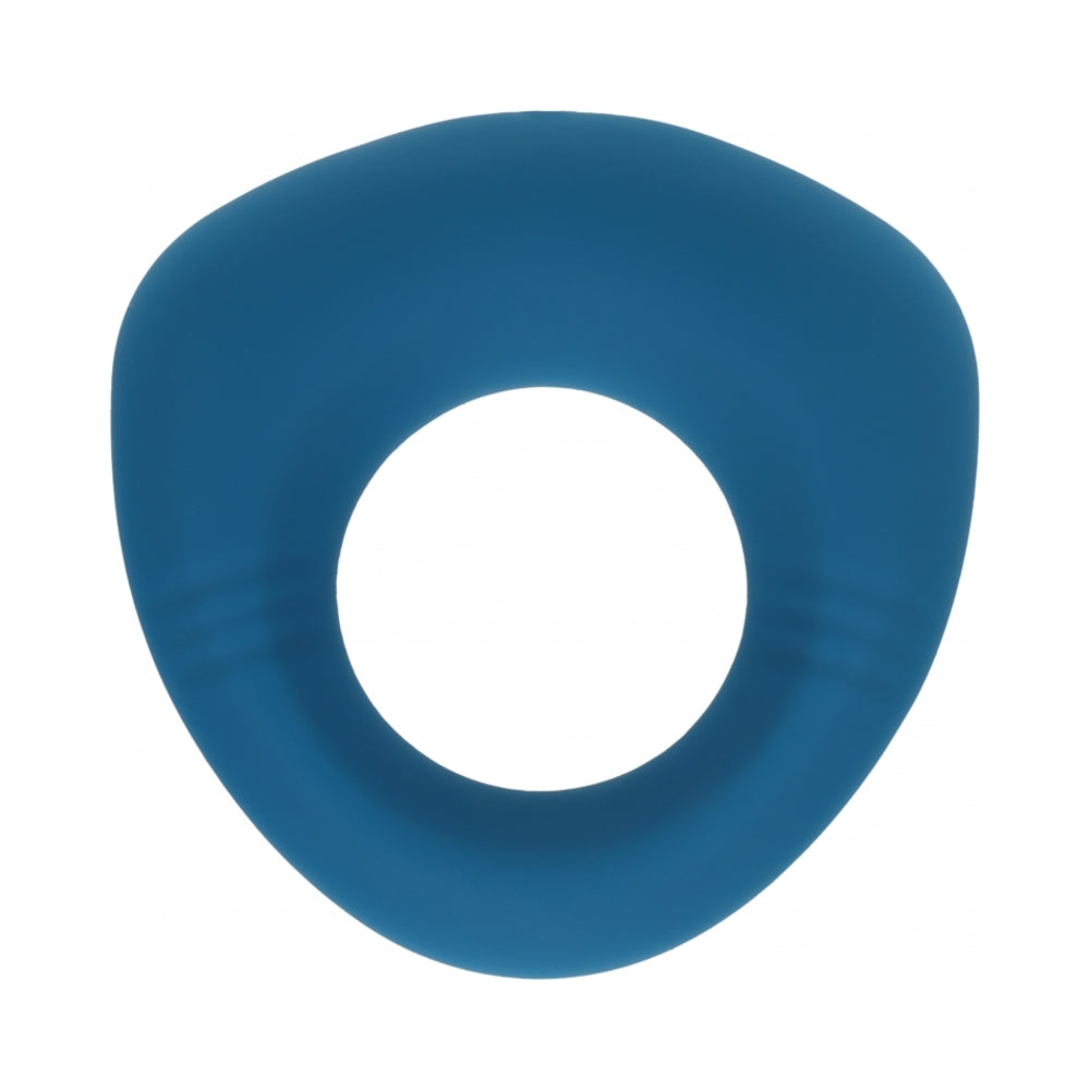 LEVELZ Sealed Liquid Silicone Vibrating Cock Ring - Teal