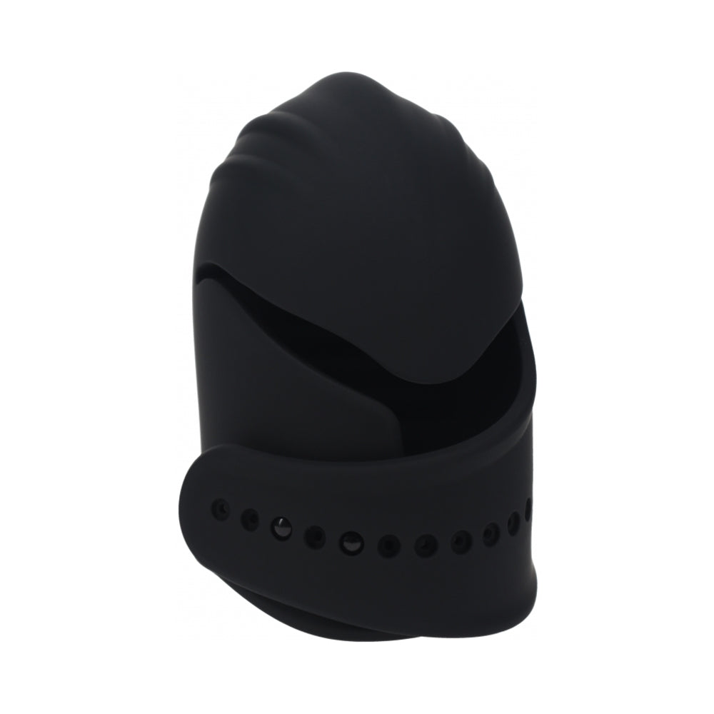 LEVELZ Adjustable Vibrating Silicone Penis Head Stimulator – Black