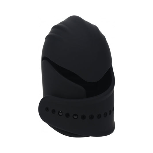 LEVELZ Adjustable Vibrating Silicone Penis Head Stimulator – Black