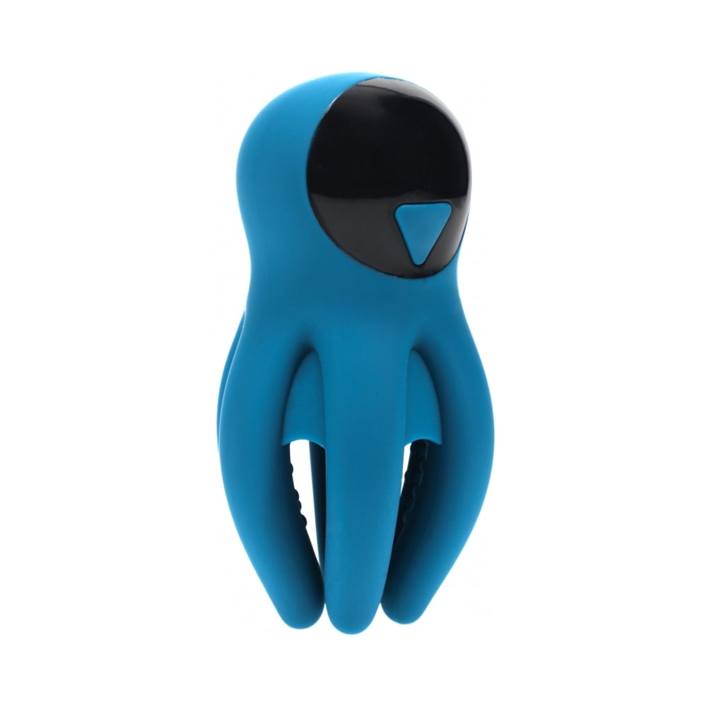 LEVELZ Digital Vibrating Silicone Penis Head Stimulator – Teal
