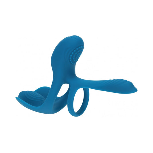 LEVELZ Triple Motor Vibrating Silicone Cock Ring – Teal