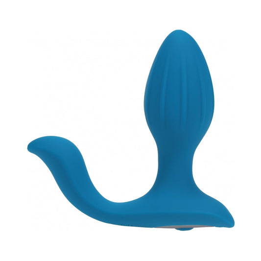 LEVELZ Vibrating & Rotating Silicone Anal Plug with Ball Stimulator – Teal
